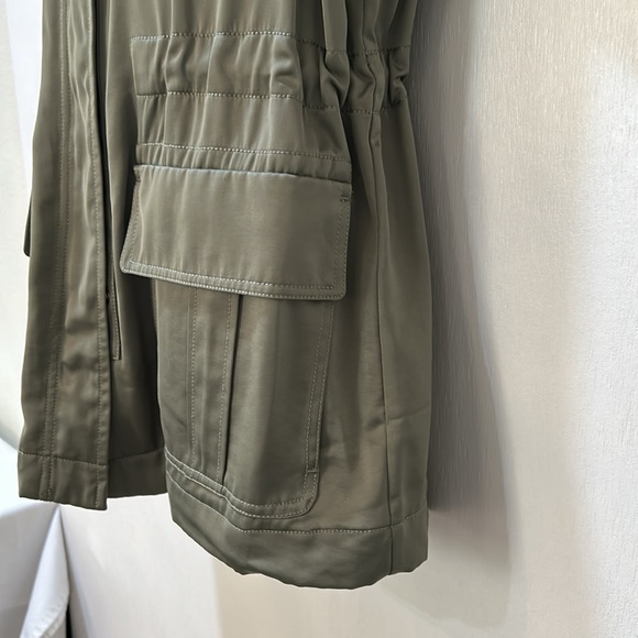CHICO’S UTILITY JACKET WOMEN SIZE 8/10 OLIVE LONG SLEEVES - Picture 9 of 16